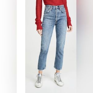 AGOLDE Riley High Rise Straight Crop Jeans NWOT